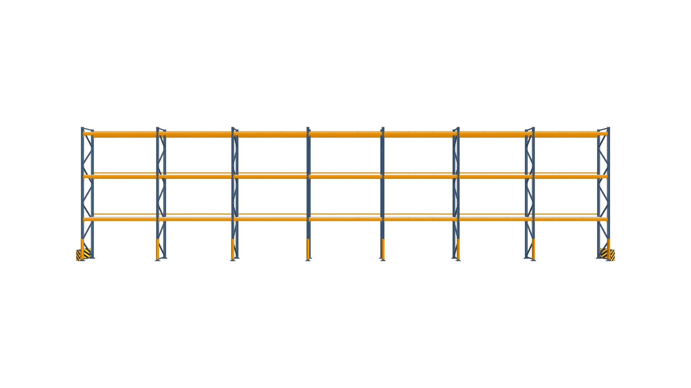 Pallet rack for Euro pallets 20x5m for 84 pallets